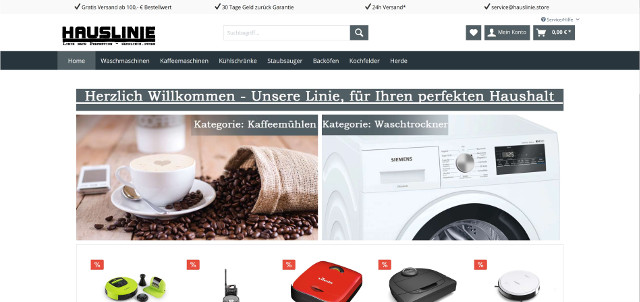 Fake-Shop: hauslinie.store lockt mit günstigen Haushaltsgeräten