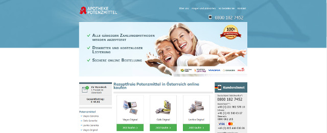 Illegale Versandapotheke potenzmittel-apotheke.eu